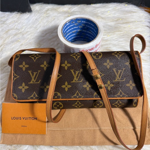 Louis Vuitton Twin Gm Brown Monogram Crossbody Bag w/ Dustbag - Picture 1 of 15